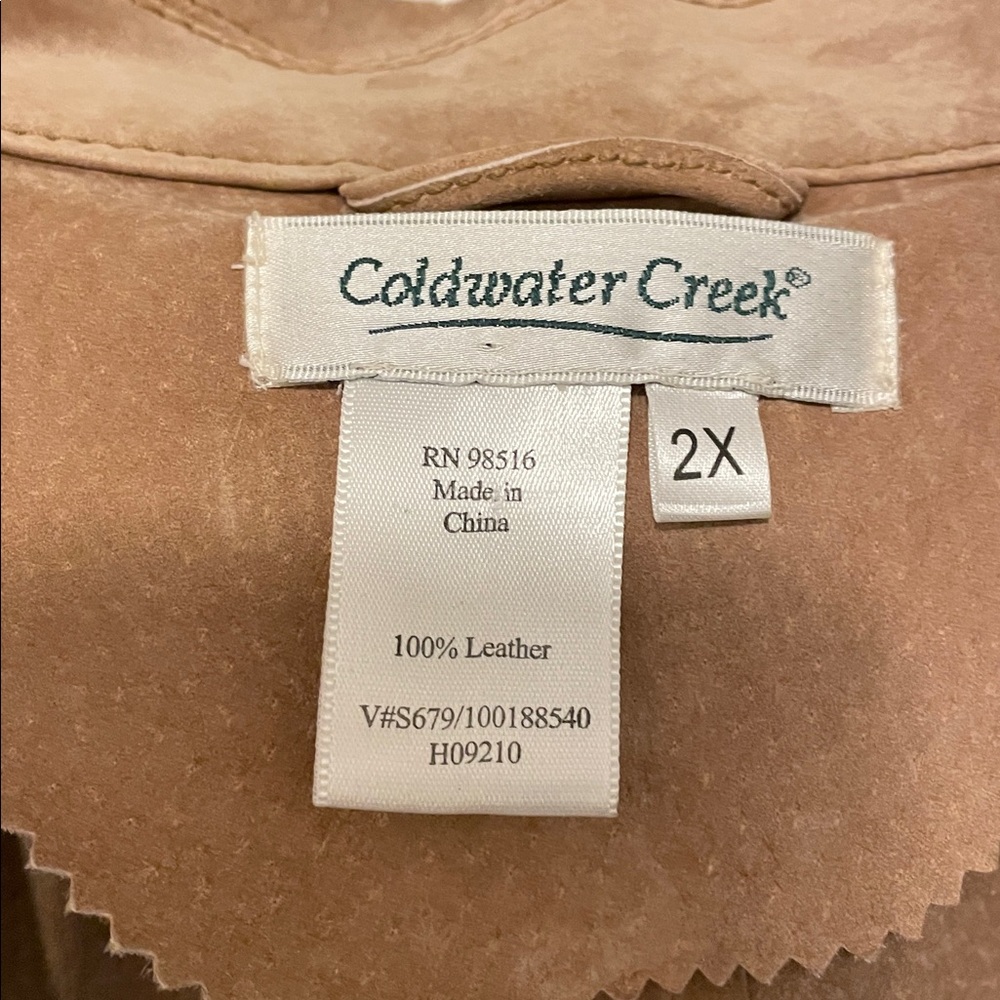 Coldwater Creek Laser Cut Suede Leather Jacket - Size 2x - Picture 5 of 9